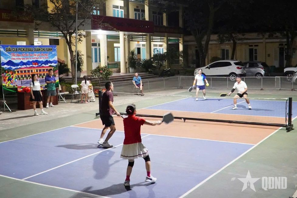 Pickleball lan tỏa phong trào thể thao ở xã Quân Chu